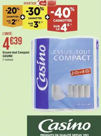 Géant Casino Essuie-tout Compact CASINO offre
