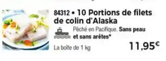Thiriet 10 Portions de Filets de Colin d'Alaska offre