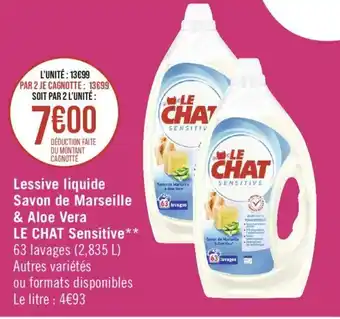 Géant Casino Lessive liquide Savon de Marseille offre