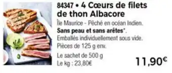 Thiriet 4 Cœurs de Filets de Thon Albacore offre