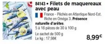 Thiriet Filets de Maquereaux Avec Peau offre