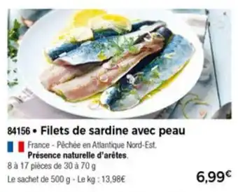 Thiriet Filets de Sardine Avec Peau offre