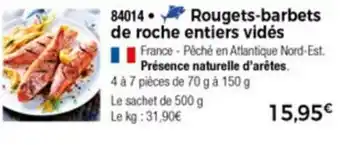 Thiriet Rougets-Barbets de Roche Entiers Vidés offre