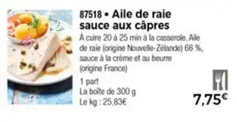 Aile de Raie Sauce Aux Câpres