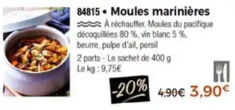Thiriet Moules Marinières offre
