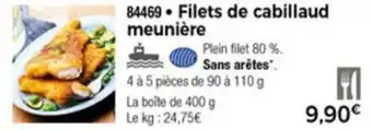 Thiriet Filets de Cabillaud Meunière offre