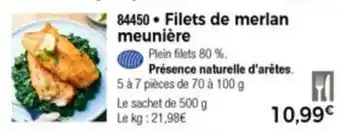 Thiriet Filets de Merlan Meunière offre
