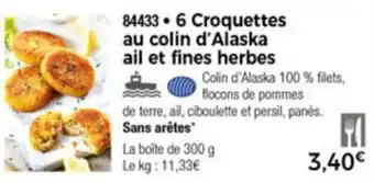 Thiriet 6 Croquettes Au Colin d'Alaska offre