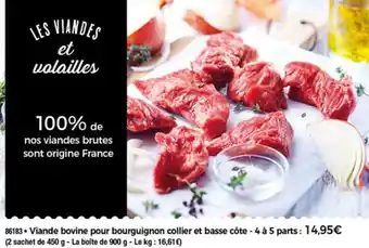 Viande Bovine Pour Bourguignon Collier Et Basse Côte