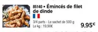 Émincés de Filet de Dinde