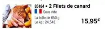 Thiriet 2 Filets de Canard offre