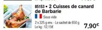 Thiriet 2 Cuisses de Canard de Barbarie offre