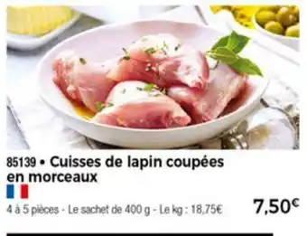 Thiriet Cuisses de lapin coupées en morceaux offre