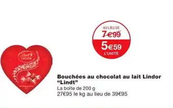 Bouchées au chocolat au lait Lindor "Lindt"