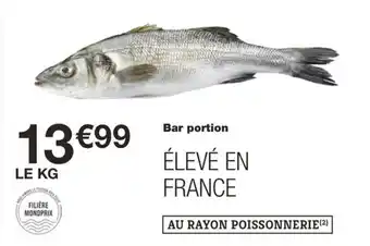 Monoprix Bar portion offre