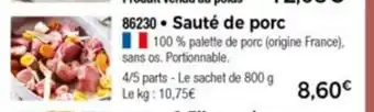 Thiriet Sauté de porc offre