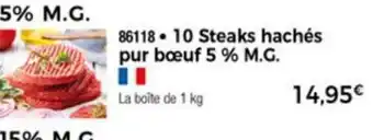 Thiriet 10 Steaks hachés pur bœuf offre