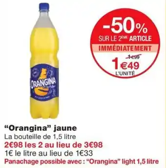 Monoprix "Orangina" jaune offre