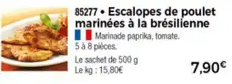 Escalopes de poulet marinées à la brésilienne