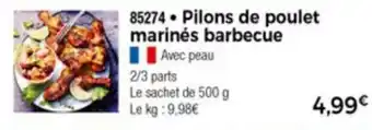 Thiriet Pilons de poulets marinés barbecue offre