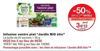Monoprix Infusion ventre plat "Jardin BiO étic" offre