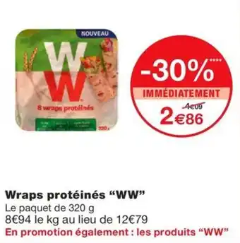 Monoprix Wraps protéinés "WW" offre