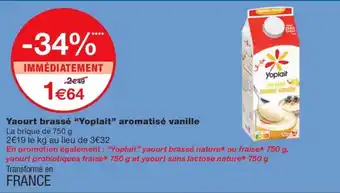 Monoprix Yaourt brassé "Yoplait" aromatisé vanille offre