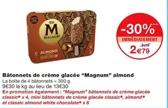 Monoprix Bâtonnets de crème glacée "Magnum" almond offre