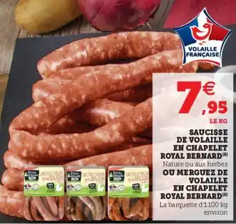 U Express Saucisse de volaille en chapelet offre