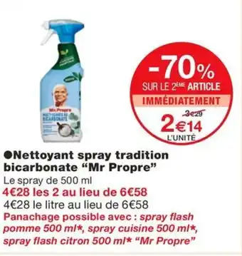 ●Nettoyant spray tradition bicarbonate "Mr Propre"