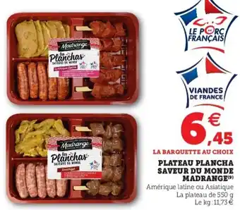 U Express Plateau plancha saveur du monde offre