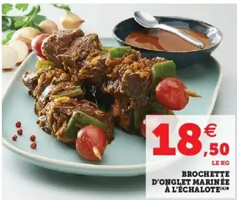 Brochette d'onglet marinee