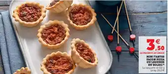 U Express Mini tartes facon pizza ou legumes du soleil offre