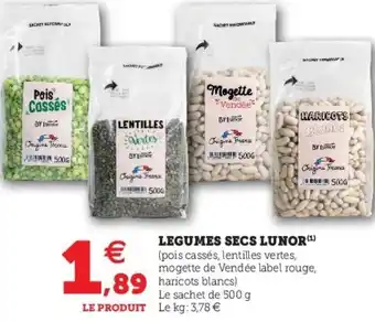 U Express Legumes secs Lunor offre