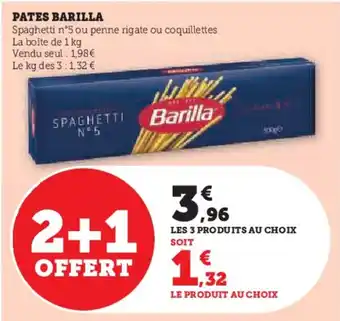 Super U PATES BARILLA offre