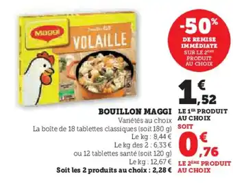 Super U BOUILLON MAGGI offre