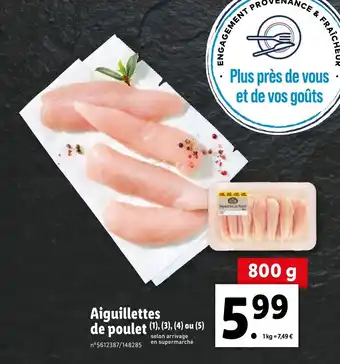 Lidl Aiguillettes de poulet offre
