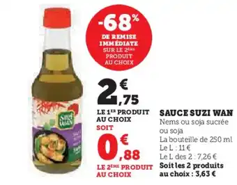 Super U SAUCE SUZI WAN offre