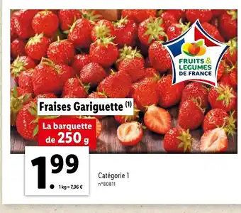 Lidl Fraises Gariguette offre