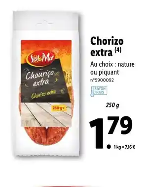 Lidl Chorizo Extra offre