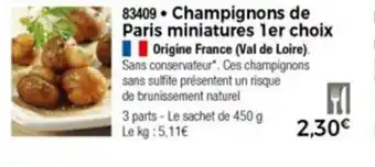 Champignons De Paris Miniatures 1er Choix