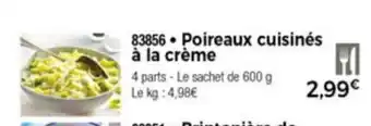 Thiriet Poireaux Cuisinès A La Crème offre