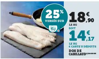 Super U DOS DE CABILLAUD(4) offre