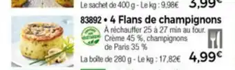 Thiriet 4 Flans De Champignons offre