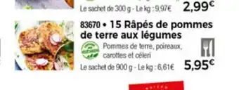 15 Rapès De Pommes De Terre Aux Lègumes