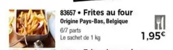 Thiriet Frites Au Four offre