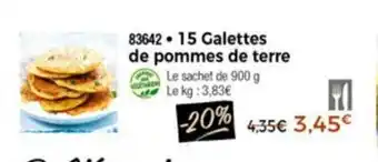 Thiriet 15 Galettes De Pommes De Terre offre