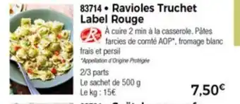 Ravioles Truchet Label Rouge