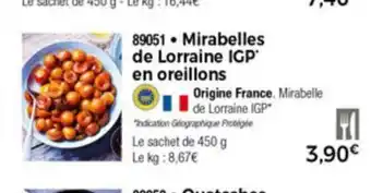 Thiriet Mirabelles De Lorraine IGP En Oreillons offre