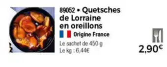 Quetsches De Lorraine En Oreillons